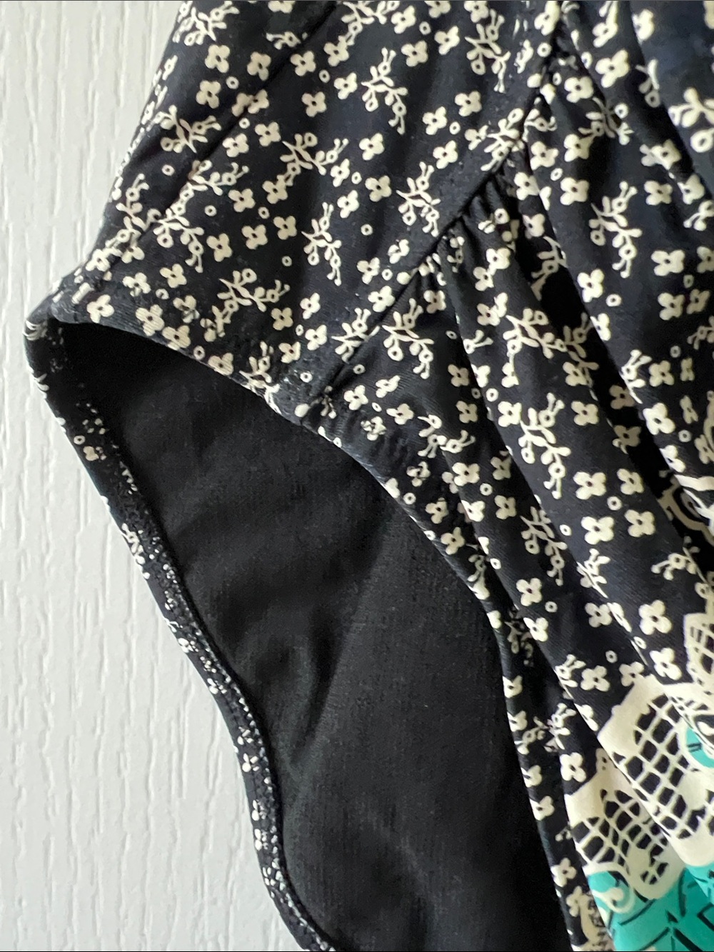 EUC Johnny Was Black Floral Multi-Color Marilyn Ruched Swimsuit SIZE XL - Picture 5 of 11